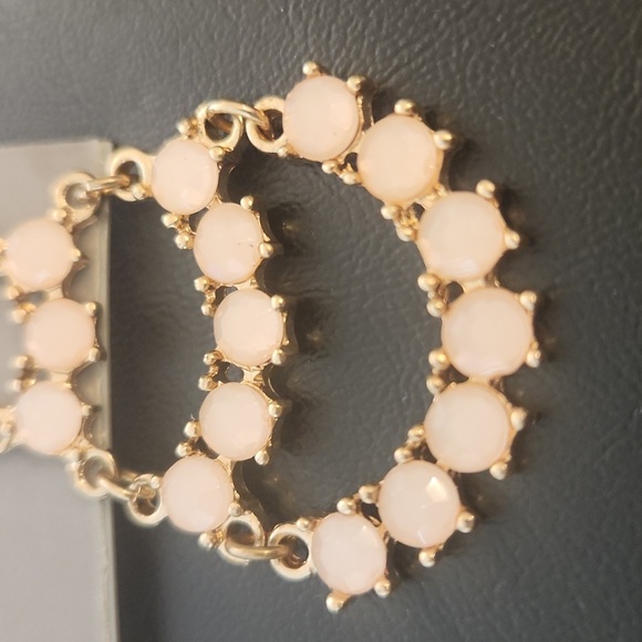 Cookie Lee Pink Crystals Goldtone Chandelier Drop Earrings - Picture 3 of 7